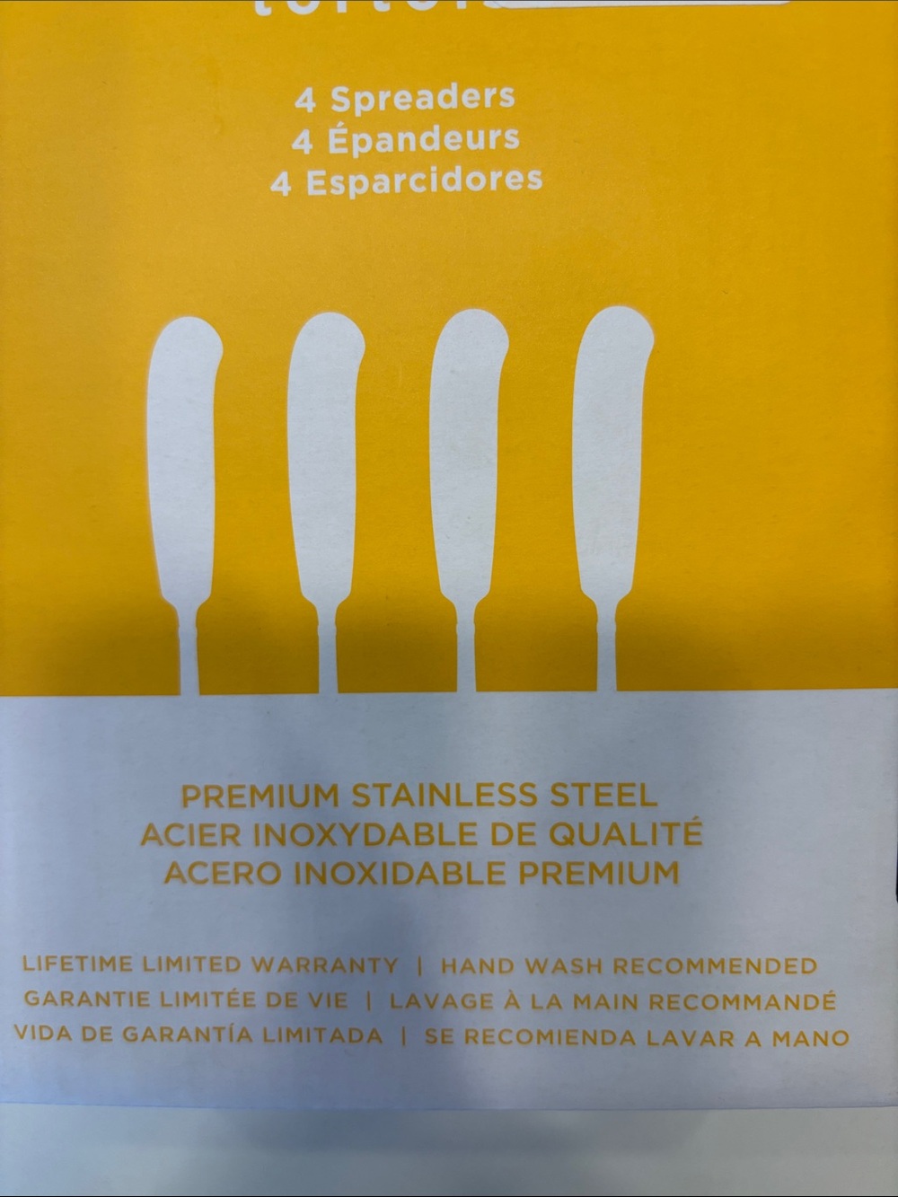New - Mikasa Tortoise Shell Butter Cheese Knife Set of 4 - Picture 2 of 4